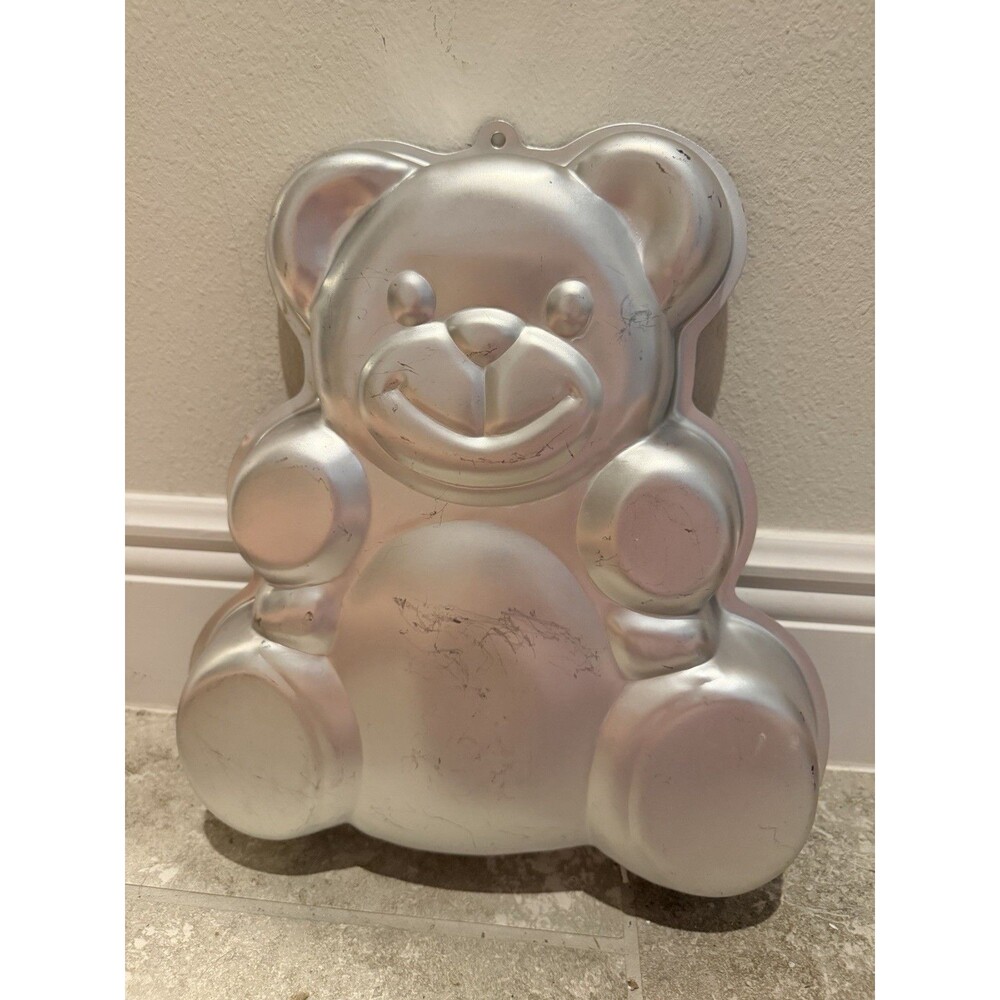 Vintage 1982 Wilton Teddy Bear Cake Pan 502-3754 Full Body Aluminum Mold